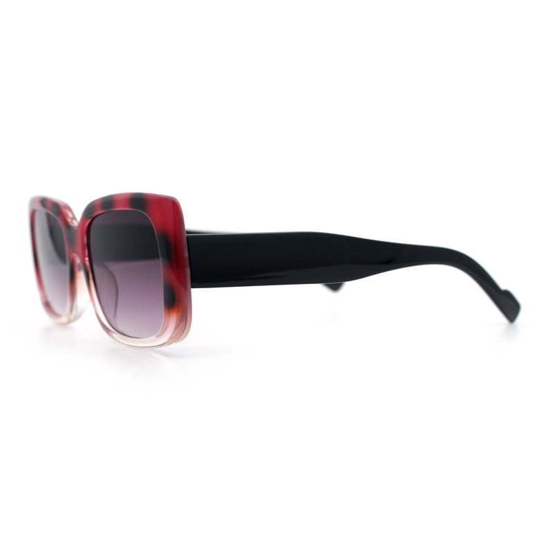 Womens Classy 90s Styling Chic Rectangle Designer Fashion Plastic Sunglasses