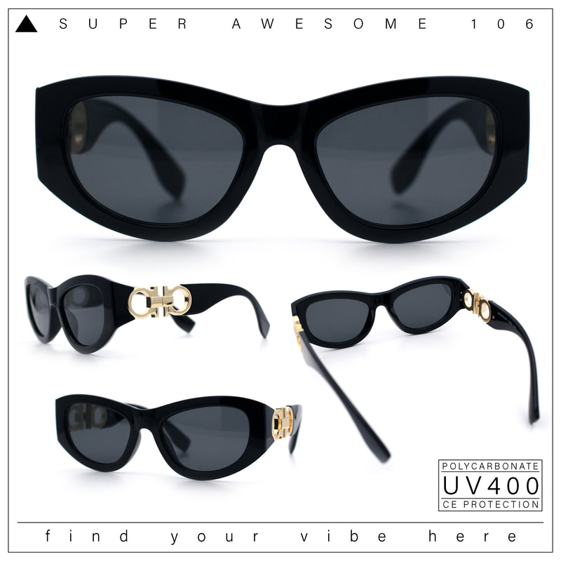 Womens Crop Mod Cat Eye Luxury Fashion Plastic Sunglasses