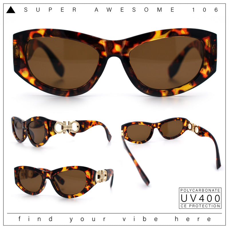 Womens Crop Mod Cat Eye Luxury Fashion Plastic Sunglasses