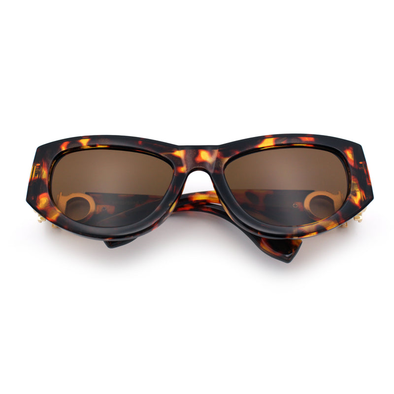 Womens Crop Mod Cat Eye Luxury Fashion Plastic Sunglasses