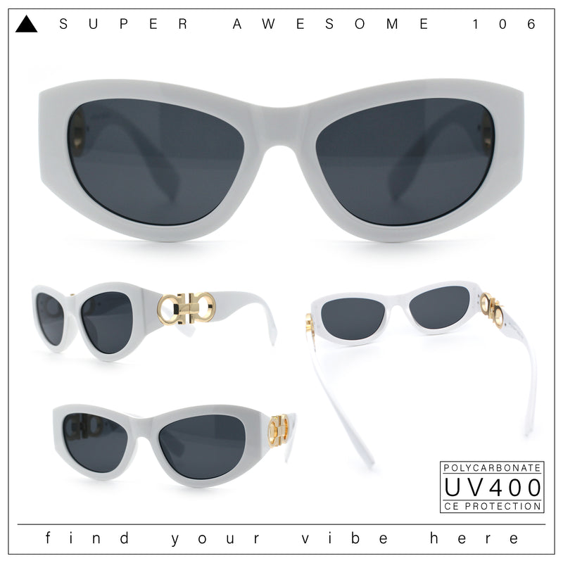 Womens Crop Mod Cat Eye Luxury Fashion Plastic Sunglasses