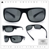 Polarized Mens Rectangle Wrap Classic Biker Style Sport Plastic Sunglasses