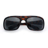 Polarized Mens Rectangle Wrap Classic Biker Style Sport Plastic Sunglasses