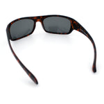 Polarized Mens Rectangle Wrap Classic Biker Style Sport Plastic Sunglasses