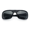 Polarized Mens Rectangle Wrap Classic Biker Style Sport Plastic Sunglasses