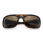 Polarized Mens Rectangle Wrap Classic Biker Style Sport Plastic Sunglasses