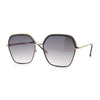 Womens Bling Rhinestone Brow Trim Rectangle Butterfly Metal Rim Sunglasses
