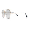 Womens Bling Rhinestone Brow Trim Rectangle Butterfly Metal Rim Sunglasses