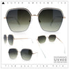 Womens Bling Rhinestone Brow Trim Rectangle Butterfly Metal Rim Sunglasses