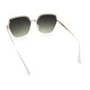 Womens Bling Rhinestone Brow Trim Rectangle Butterfly Metal Rim Sunglasses