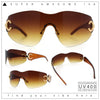 Womens Luxury Rimless Shield Bold Oversize Wrap Diva Sunglasses