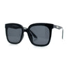 Womens Trendy Retro Inset Lens Oversize Horn Rim Plastic Fashion Sunglasses