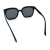 Womens Trendy Retro Inset Lens Oversize Horn Rim Plastic Fashion Sunglasses