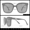 Womens Trendy Retro Inset Lens Oversize Horn Rim Plastic Fashion Sunglasses