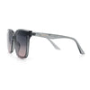 Womens Trendy Retro Inset Lens Oversize Horn Rim Plastic Fashion Sunglasses