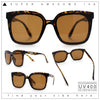 Womens Trendy Retro Inset Lens Oversize Horn Rim Plastic Fashion Sunglasses