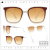 Womens Trendy Retro Inset Lens Oversize Horn Rim Plastic Fashion Sunglasses