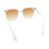 Womens Trendy Retro Inset Lens Oversize Horn Rim Plastic Fashion Sunglasses