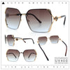 Womens Rimless Metal Rim Rectangle Butterfly Luxe Fashion Sunglasses