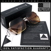 Womens Rimless Metal Rim Rectangle Butterfly Luxe Fashion Sunglasses