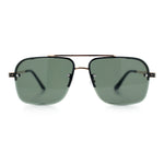 Mens Luxury Rimless Rectangle Mafia Metal Rim Racer Mob Sunglasses