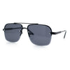 Mens Luxury Rimless Rectangle Mafia Metal Rim Racer Mob Sunglasses