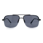 Mens Luxury Rimless Rectangle Mafia Metal Rim Racer Mob Sunglasses