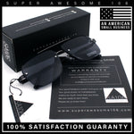 Mens Luxury Rimless Rectangle Mafia Metal Rim Racer Mob Sunglasses