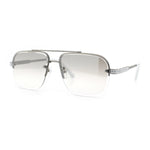Mens Luxury Rimless Rectangle Mafia Metal Rim Racer Mob Sunglasses