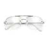 Mens Luxury Rimless Rectangle Mafia Metal Rim Racer Mob Sunglasses