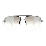Mens Luxury Rimless Rectangle Mafia Metal Rim Racer Mob Sunglasses