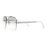 Mens Luxury Rimless Rectangle Mafia Metal Rim Racer Mob Sunglasses
