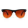 Classic Iconic Night Driving HD Amber Lens Half Rim Hipster Sunglasses
