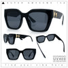 Womens Thick Square Horned Cat Eye Luxe Designer Rectangle Sunglasses