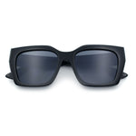 Womens Thick Square Horned Cat Eye Luxe Designer Rectangle Sunglasses