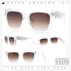 Womens Thick Square Horned Cat Eye Luxe Designer Rectangle Sunglasses