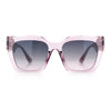 Womens Thick Square Horned Cat Eye Luxe Designer Rectangle Sunglasses