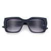 Womens Thick Square Horned Cat Eye Luxe Designer Rectangle Sunglasses