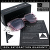 Womens Thick Square Horned Cat Eye Luxe Designer Rectangle Sunglasses