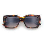 Womens Thick Square Horned Cat Eye Luxe Designer Rectangle Sunglasses