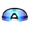 Polarized Mens Classic Oversized Mirror Wrap Half Rim Sport Plastic Sunglasses