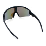 Polarized Mens Classic Oversized Mirror Wrap Half Rim Sport Plastic Sunglasses