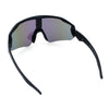 Polarized Mens Classic Oversized Mirror Wrap Half Rim Sport Plastic Sunglasses