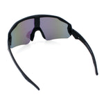 Polarized Mens Classic Oversized Mirror Wrap Half Rim Sport Plastic Sunglasses