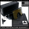 Polarized Mens Classic Oversized Mirror Wrap Half Rim Sport Plastic Sunglasses