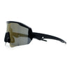 Polarized Mens Classic Oversized Mirror Wrap Half Rim Sport Plastic Sunglasses