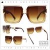 Womens Squared Half Rim Exposed Lens Plastic Butterfly Fashion Sunglasses