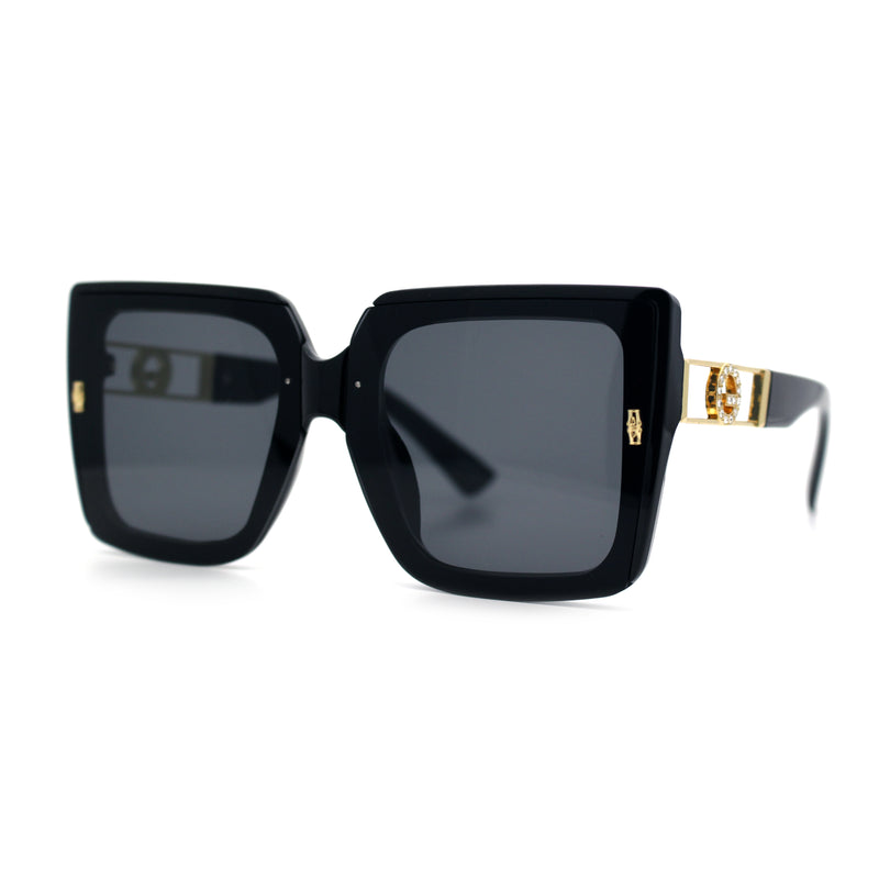 Womens Squared Half Rim Exposed Lens Plastic Butterfly Fashion Sunglasses
