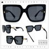 Womens Squared Half Rim Exposed Lens Plastic Butterfly Fashion Sunglasses
