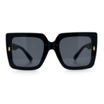 Womens Squared Half Rim Exposed Lens Plastic Butterfly Fashion Sunglasses